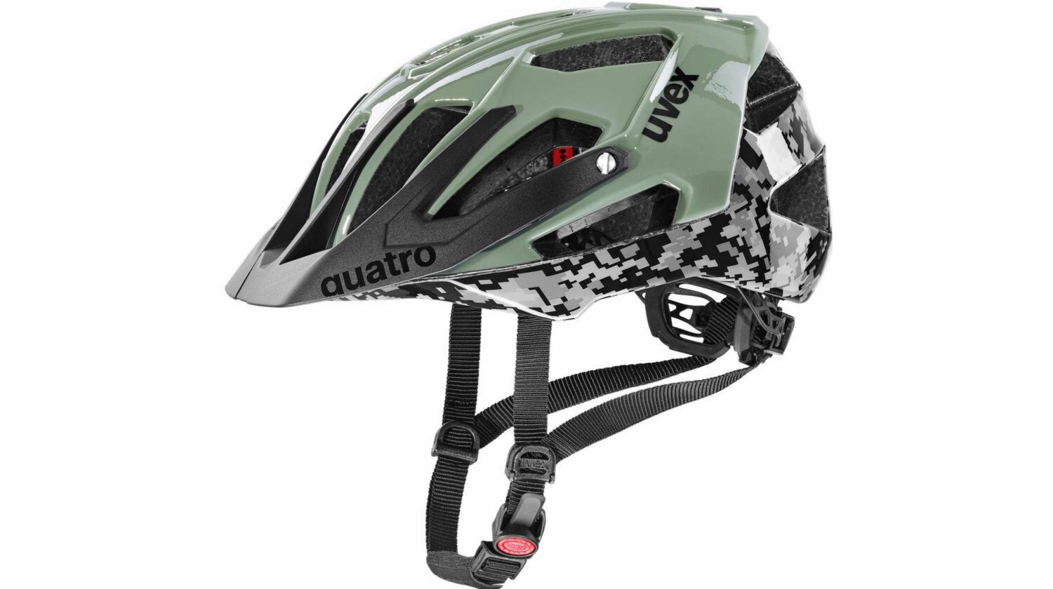 Uvex Quatro MTB-Helm pixelcamo - olive