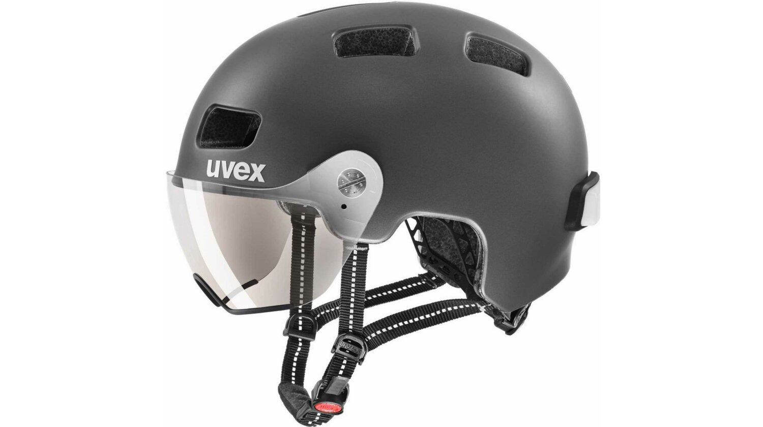 Uvex Rush Visor Helm dark silver matt