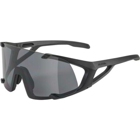 Alpina Hawkeye Q-Lite Sportbrille black matt/mirror black