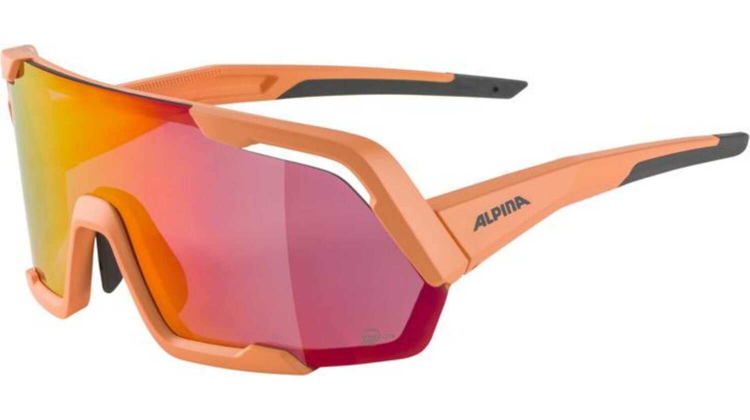 Alpina Rocket Q-Lite Sportbrille peach matt/mirror pink