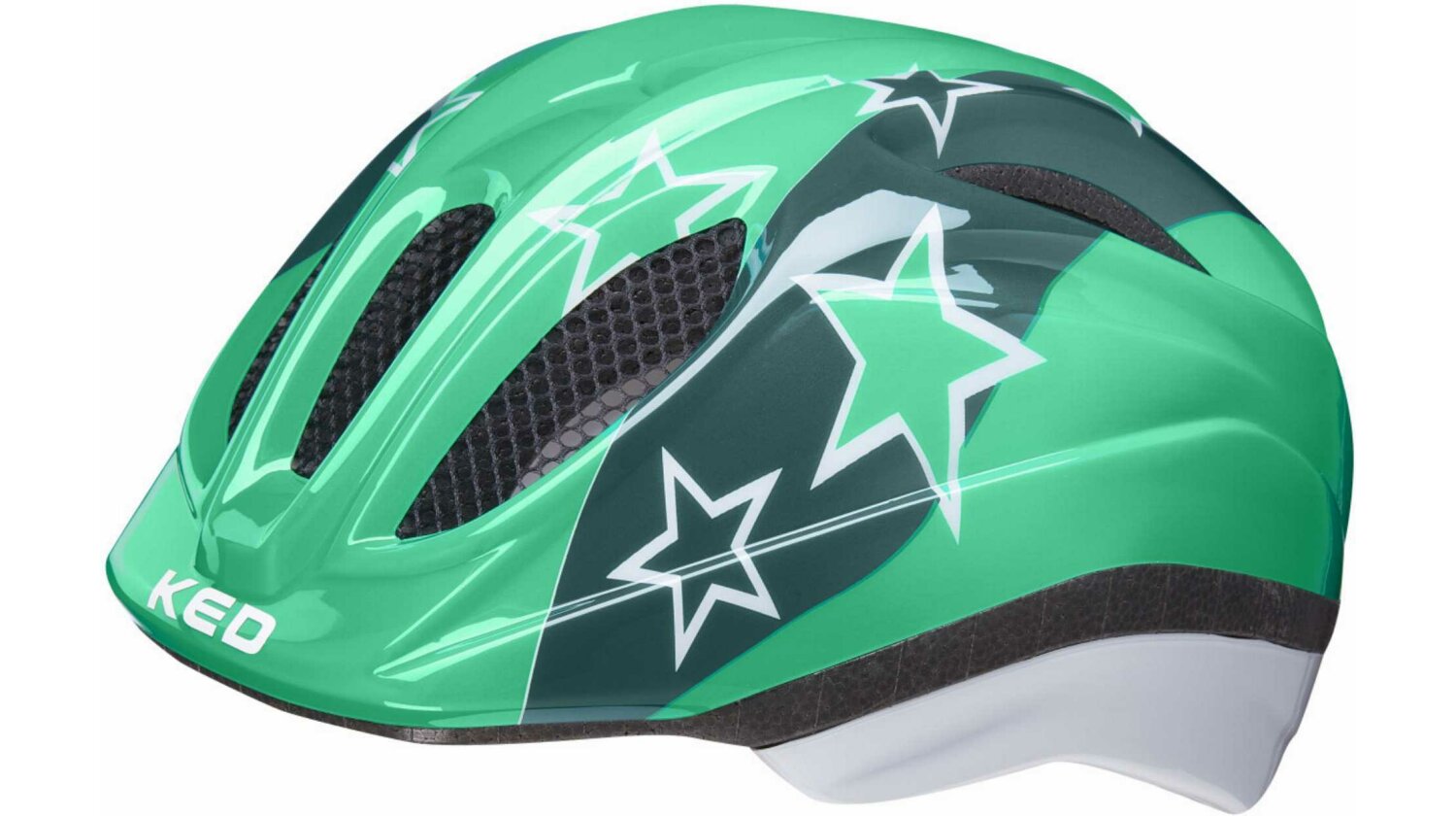 KED Meggy II Trend Kinder-Helm green stars