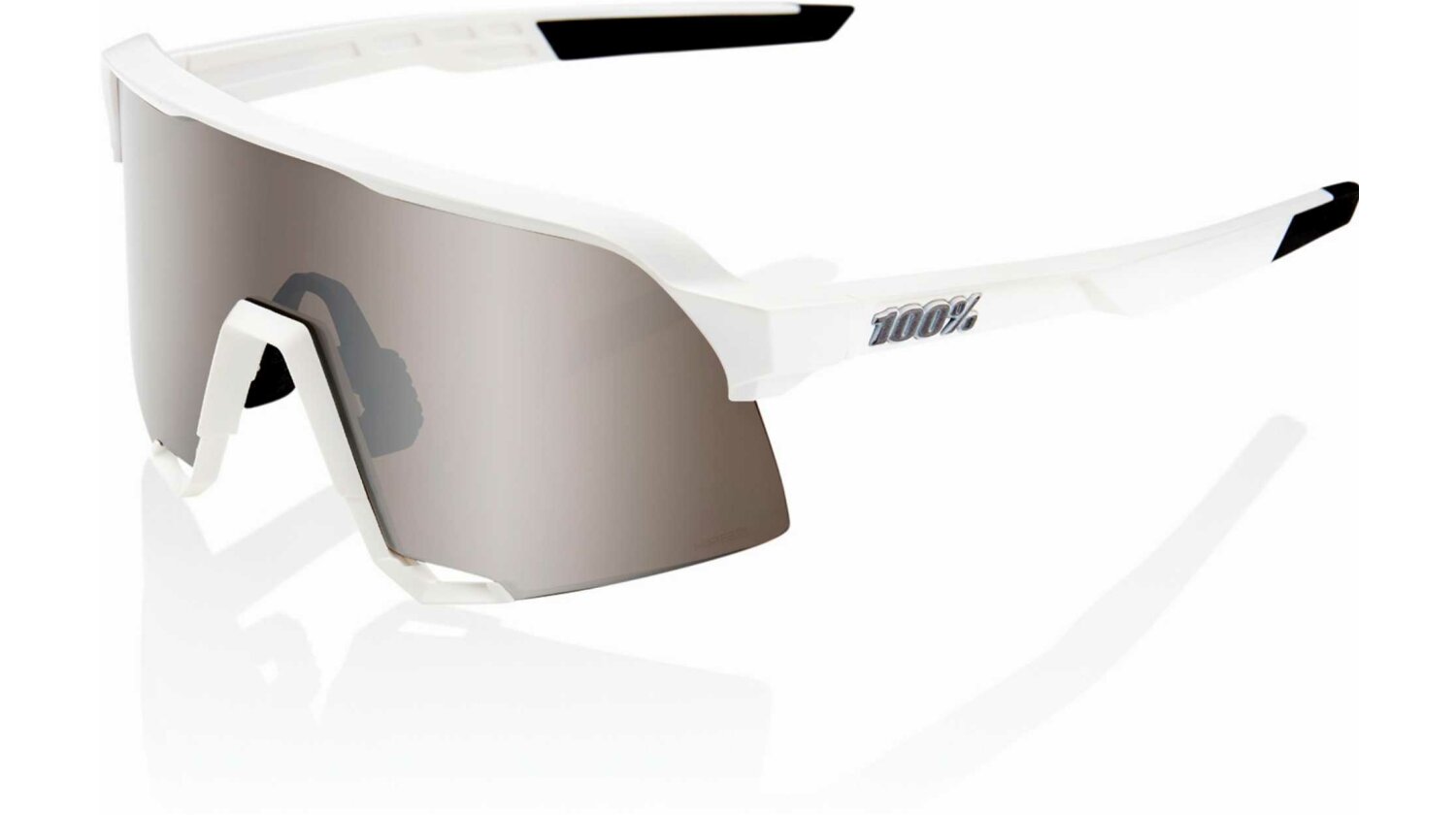 100% S3 Sportbrille HiPER Mirror Lens matte white hiper...