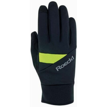 Roeckl Reichenthal Jr. Handschuhe lang black/sulphur spring