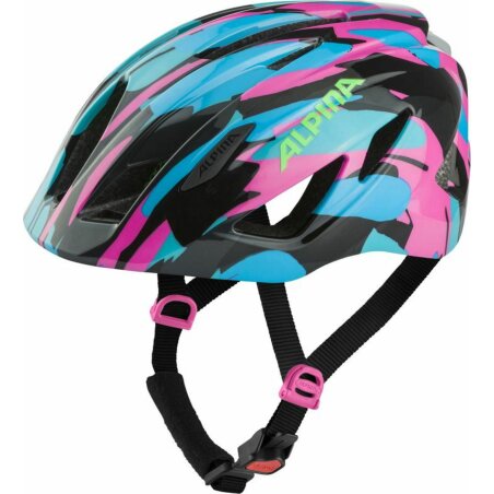 Alpina Pico Flash Kinder-Helm neon-blue pink gloss 50-55 cm