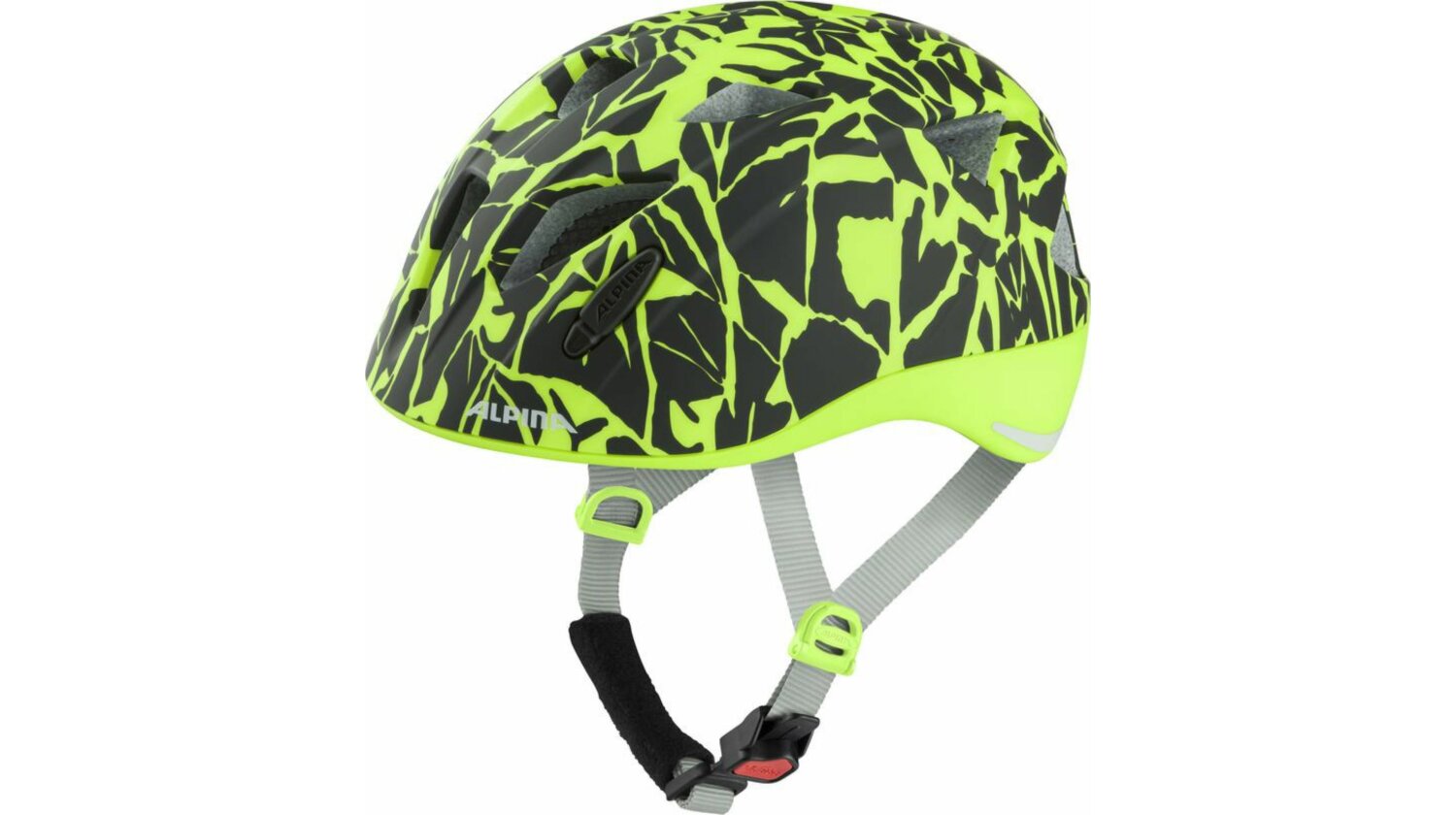 Alpina Ximo L.E. Kinder-Helm black-neon sparkle matt