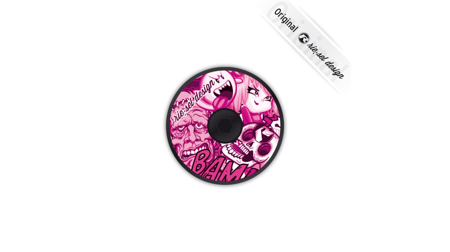 rie:sel deck:el A-Head-Plug Stickerbomb pink
