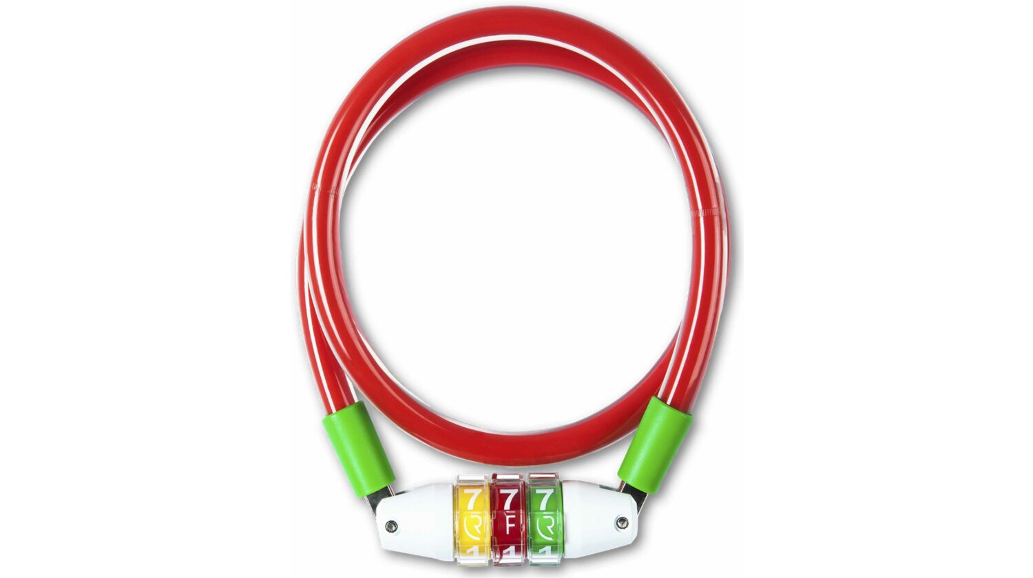 RFR Zahlenkabelschloss Style CMPT red&acute;n&acute;green