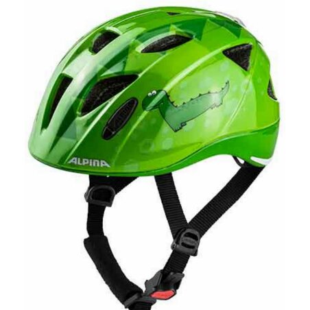 Alpina Ximo Flash Kinder-Helm Green Dino gloss