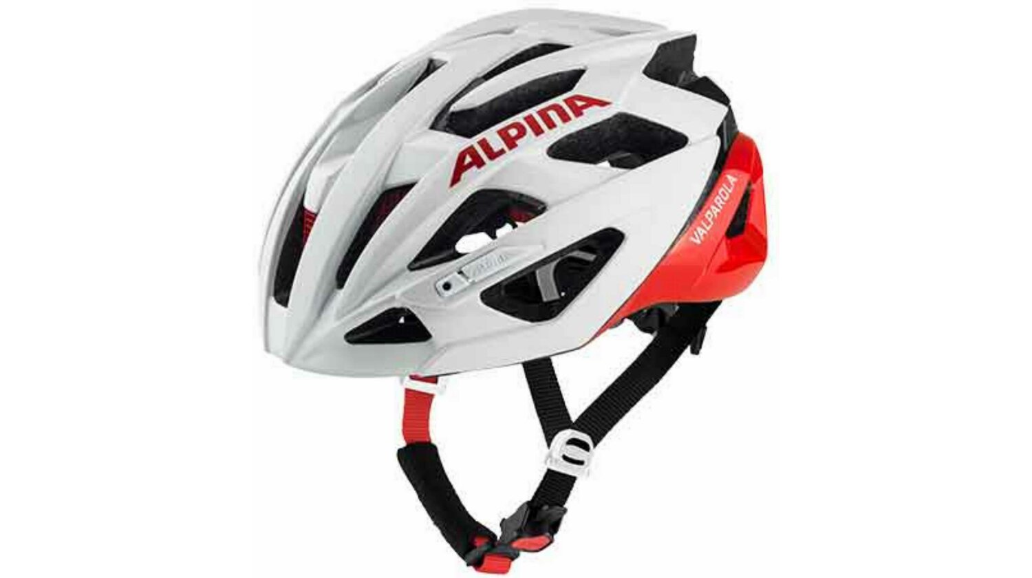 Alpina Valparola Rennrad-Helm white-red