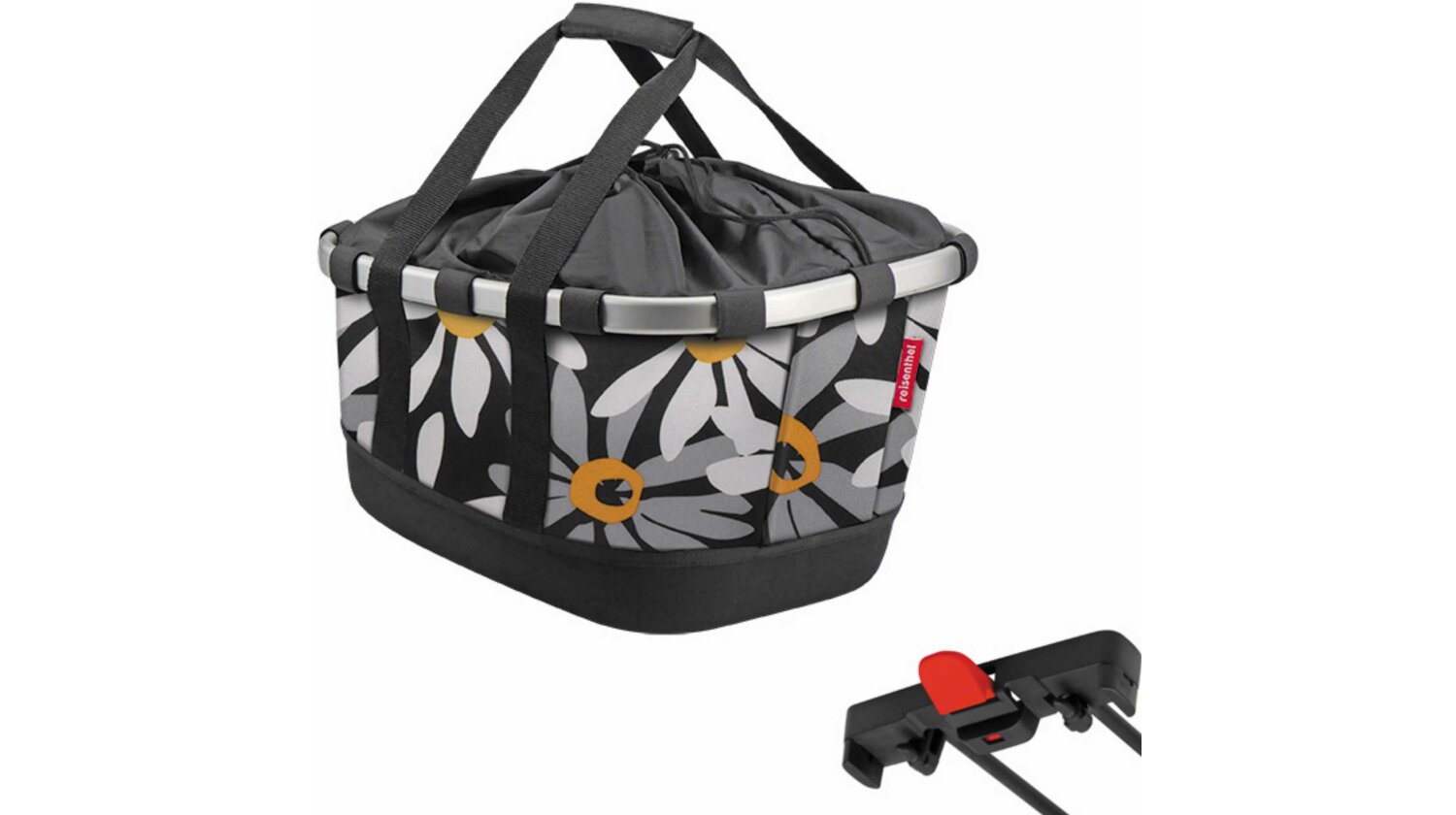 Klickfix Reisenthel Bikebasket GT Gepäckträgertasche mit Aluminumrahmen für Racktime Margerite